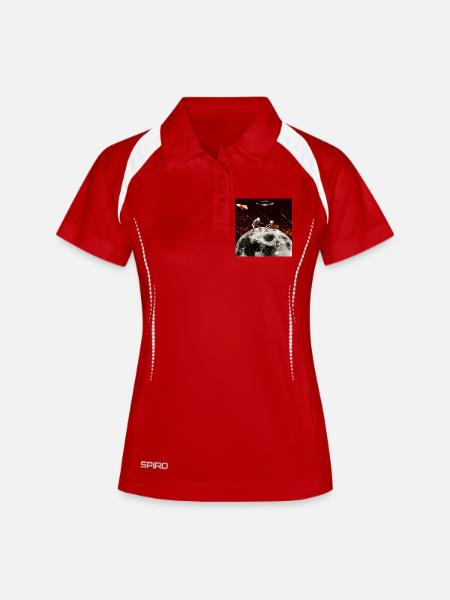 Lunar Duel: Alien Invaders - Women's Polo breathable - white/navy