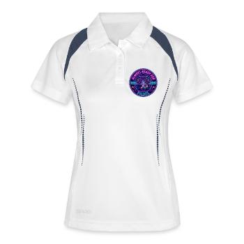Neon Padel Club Logo - Polo respirant Femme - blanc/marine - Devant