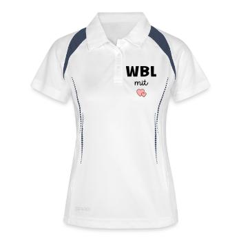 Chef des soins résidentiels, soins cardiaques - Polo respirant Femme - blanc/marine - Devant