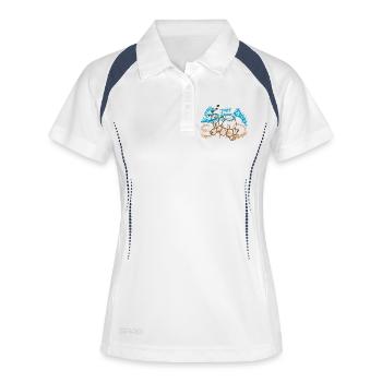 Tortue - Polo respirant Femme - blanc/marine - Devant