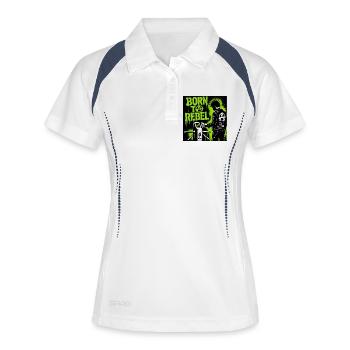 Born To Rebel Corporate Slave Punk - Women's Polo breathable - white/navy - Front