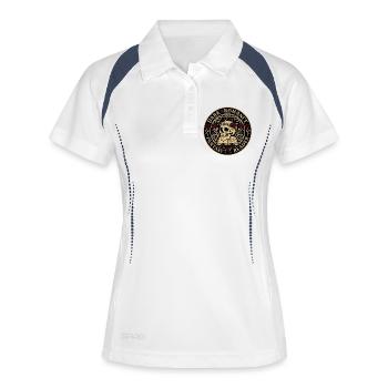 Romance sombre - Polo respirant Femme - blanc/marine - Devant