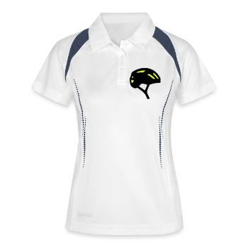 Bicycle Helmet Profile Icon - Women's Polo breathable - white/navy - Front