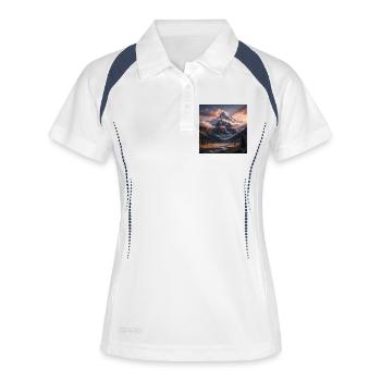 Mountains - Women's Polo breathable - white/navy - Front