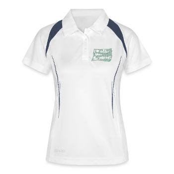 Plus vieux qu’Internet - Polo respirant Femme - blanc/marine - Devant