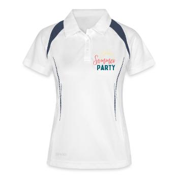 Summer Party Sunbeam Logo - Women's Polo breathable - white/navy - Front