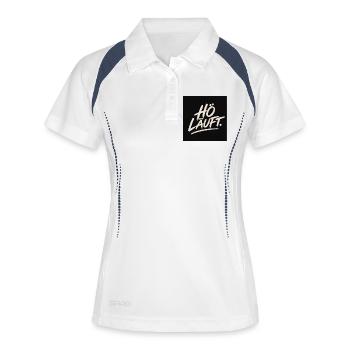 32D80E6E-8D52-40F7-B881-06B6BD64FBB6 - Frauen Polo atmungsaktiv - Weiß/Navy - Vorne