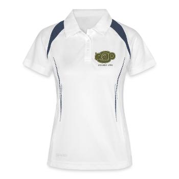 NAP – Available Later | Sleeping Cat - Women's Polo breathable - white/navy - Front