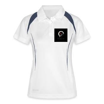 Kaizen Tokyo Zen Bergpinsel - Frauen Polo atmungsaktiv - Weiß/Navy - Vorne