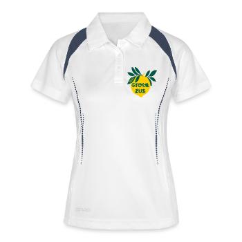 Annonce du bébé 2027 - Polo respirant Femme - blanc/marine - Devant