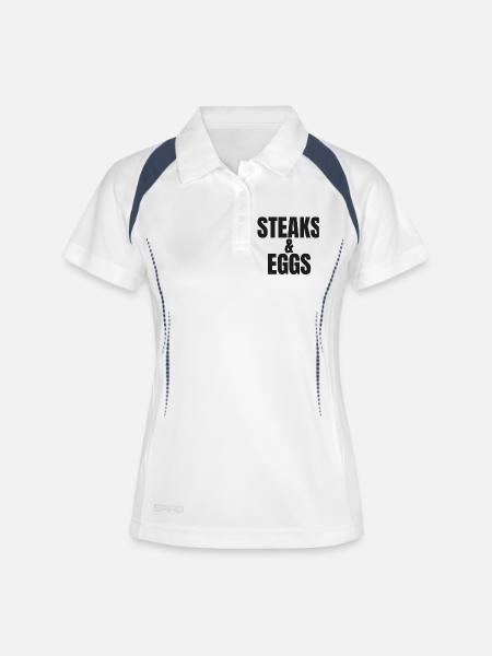 STEAK & EGGS | Carnivore T-Shirt | Breakfast of Ch - Women's Polo breathable - white/navy