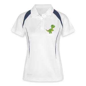Baby t-rex - Women's Polo breathable - white/navy - Front