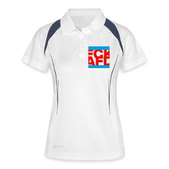 FCK AFD, NIE WIEDER IST JETZT, NO NZS, NO AFD - Women's Polo breathable - white/navy - Front