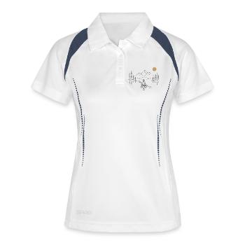 Kayak on the lake - Women's Polo breathable - white/navy - Front