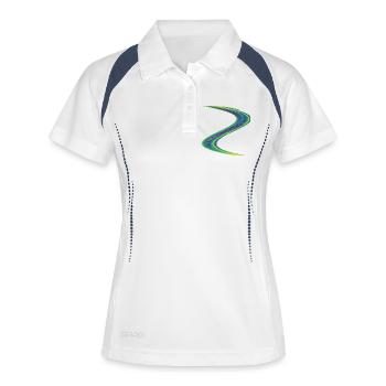 Glowing Drift – Strange Attractor - Women's Polo breathable - white/navy - Front