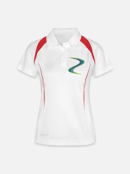 Glowing Drift – Strange Attractor - Women's Polo breathable - white/navy
