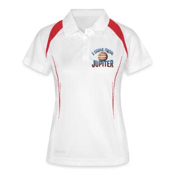 Je viens de Jupiter - Polo respirant Femme - blanc/marine - Devant