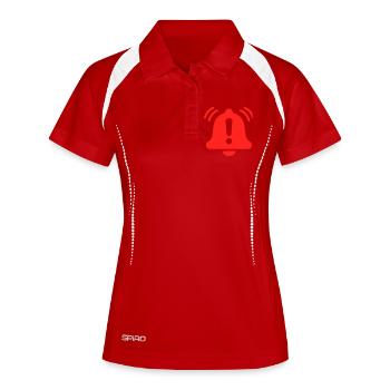 Alert Bell Solid Icon Warning Notification Alarm S - Women's Polo breathable - white/navy - Front