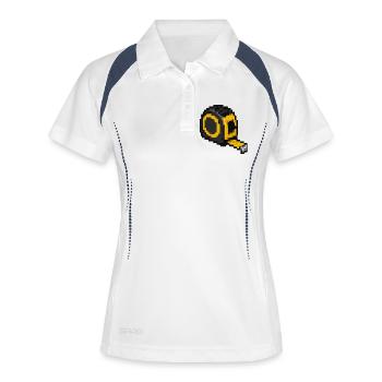 Tape measure pixels - Women's Polo breathable - white/navy - Front
