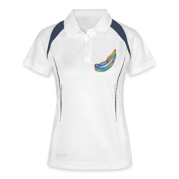 Silk Tracks of Chaos – Chaos Theory - Women's Polo breathable - white/navy - Front