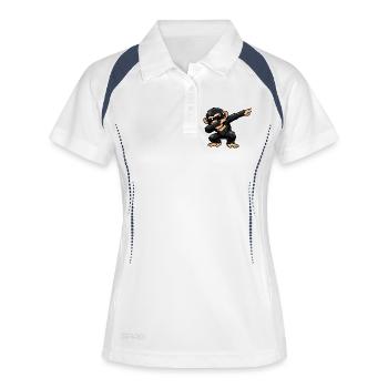 Dabbing Chimpanzee - Women's Polo breathable - white/navy - Front