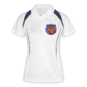 Cartoon Owl - Women's Polo breathable - white/navy - Front