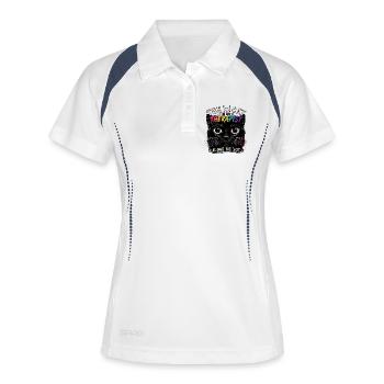 Cat Therapy: Colorful Paw Dreams - Women's Polo breathable - white/navy - Front