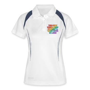 Love Over Hate Rainbow Power - Women's Polo breathable - white/navy - Front
