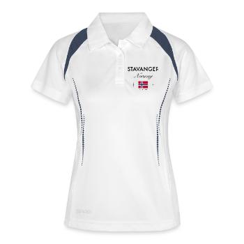 Stavanger Norway Coordinates Travel Souvenir - Women's Polo breathable - white/navy - Front