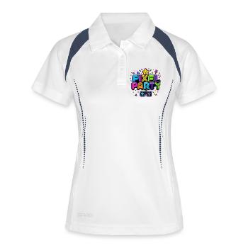 Retro Pixel Party 80s - Women's Polo breathable - white/navy - Front