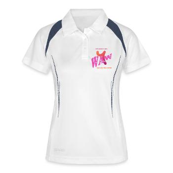 waw - Wild Amphora Wine - Polo respirant Femme - blanc/marine - Devant