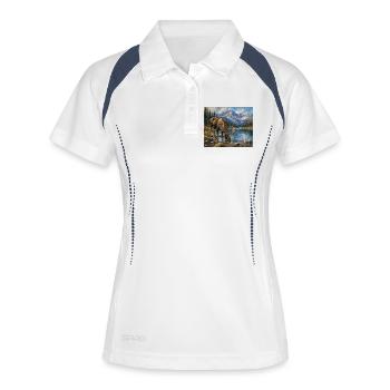 Alpine Moose by Mountain Lake - Women's Polo breathable - white/navy - Front