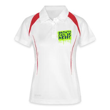Growth Can Be Messy Personal Growth Quote Logo - Women's Polo breathable - white/navy - Front