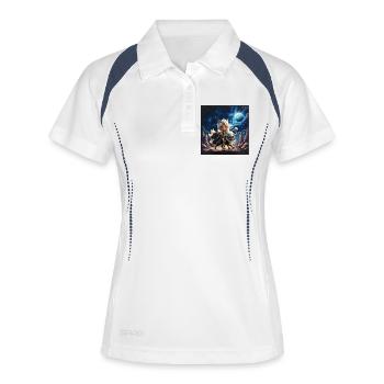 Star Fox Hero - Frauen Polo atmungsaktiv - Weiß/Navy - Vorne