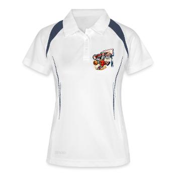 Süßer Koala mit Slam Dunk - Frauen Polo atmungsaktiv - Weiß/Navy - Vorne