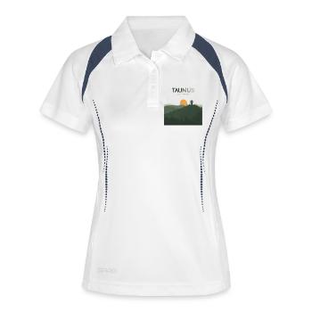 Taunus Germany | Vintage Mountain Poster - Frauen Polo atmungsaktiv - Weiß/Navy - Vorne