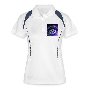 Goa_Eye_PEKE - Polo respirant Femme - blanc/marine - Devant