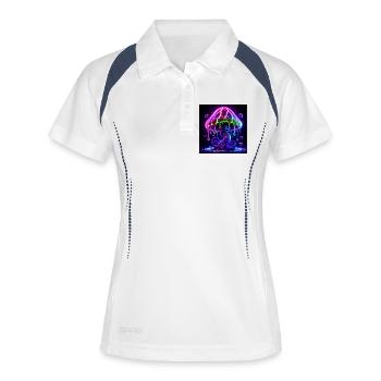 Psy_Toad_PEKE - Polo respirant Femme - blanc/marine - Devant