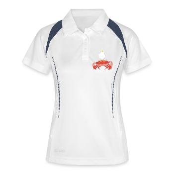 Crabb-n-Gull 2 - Frauen Polo atmungsaktiv - Weiß/Navy - Vorne