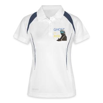 Le fantôme de Kyiv Pilote - Polo respirant Femme - blanc/marine - Devant
