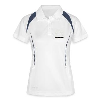 Coven Augendreieck-Glanz - Frauen Polo atmungsaktiv - Weiß/Navy - Vorne
