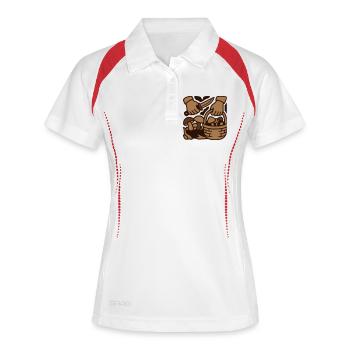 Mushroom Picker Basket Graphic - Women's Polo breathable - white/navy - Front