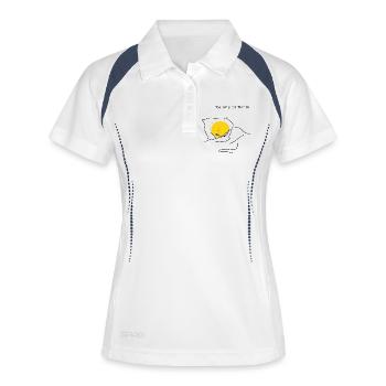 Trop tôt - Polo respirant Femme - blanc/marine - Devant
