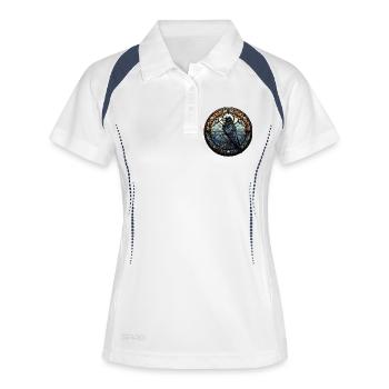 Hugin the Raven | Mystical Viking Motif - Women's Polo breathable - white/navy - Front