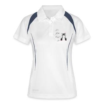 Life Is Better Through A Lens Vintage Camera Art - Women's Polo breathable - white/navy - Front