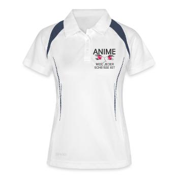 Citation d’anime - Polo respirant Femme - blanc/marine - Devant