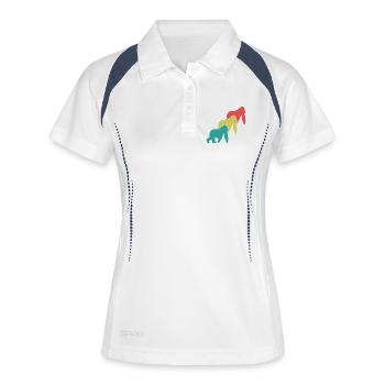 Three Monkeys Silhouettes Retro - Women's Polo breathable - white/navy - Front
