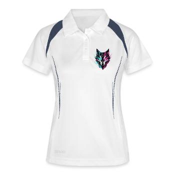 Wolf Head Neon - Women's Polo breathable - white/navy - Front