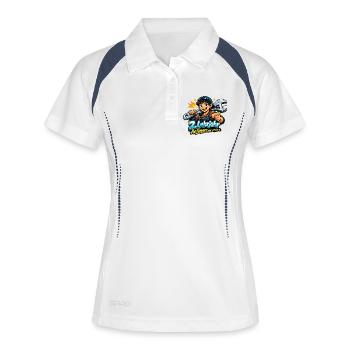 2. Lehrjahr - Anfänger war gestern - Frauen Polo atmungsaktiv - Weiß/Navy - Vorne