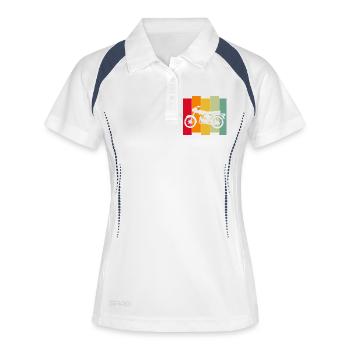 Le pilote Simson Schwalbe Ossi - Polo respirant Femme - blanc/marine - Devant